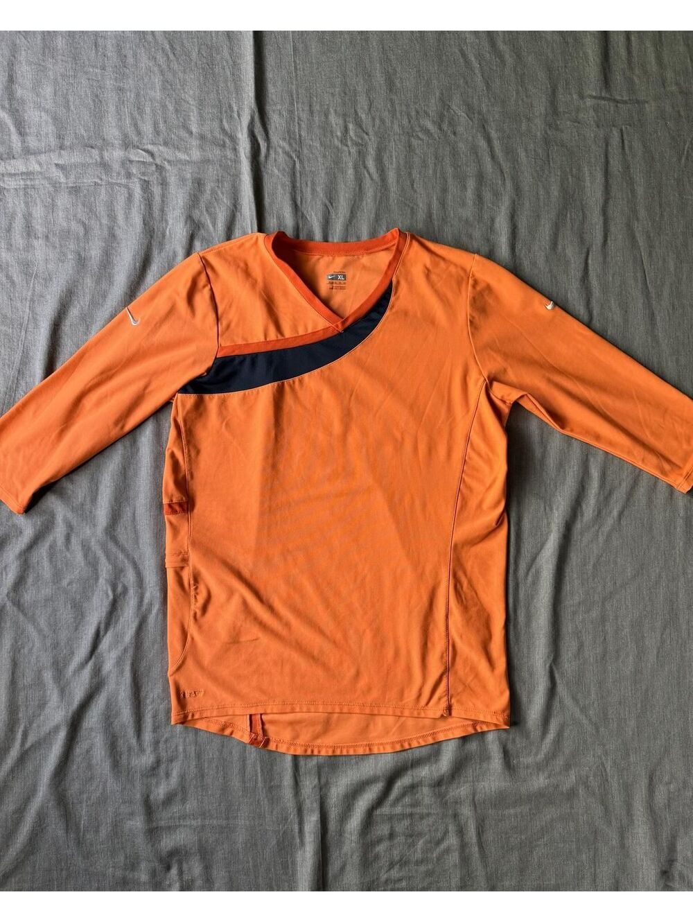 Nike Woman's Cycling Jersey XL Right Side Pocket 38" Chest 24/27" T2B 3/4 Sleeve